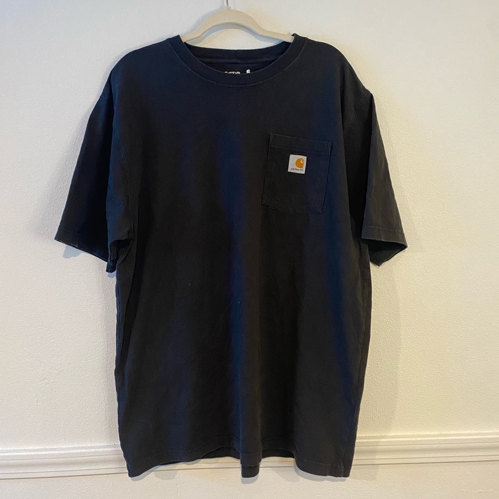 Men’s Black Carhartt Pocket T-Shirt Size‎ Large Tall